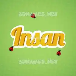 insan in Ladybugs style - 3D name wallpaper