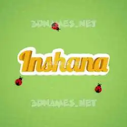 inshana in Ladybugs style - 3D name wallpaper