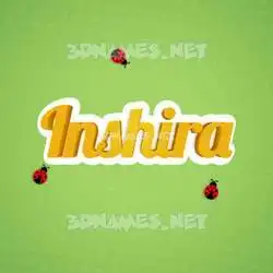 inshira in Ladybugs style - 3D name wallpaper