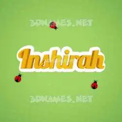 inshirah in Ladybugs style - 3D name wallpaper