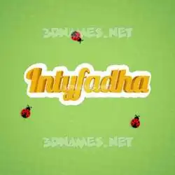 intyfadha in Ladybugs style - 3D name wallpaper