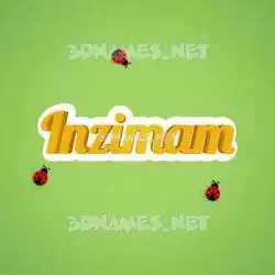 inzimam in Ladybugs style - 3D name wallpaper
