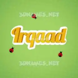 irqaad in Ladybugs style - 3D name wallpaper