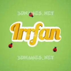 irrfan in Ladybugs style - 3D name wallpaper