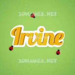 irvine in Ladybugs style - 3D name wallpaper
