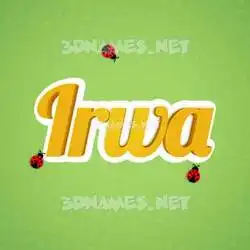 irwa in Ladybugs style - 3D name wallpaper