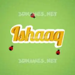 ishaaq in Ladybugs style - 3D name wallpaper