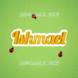 ishmael in Ladybugs style - 3D name wallpaper