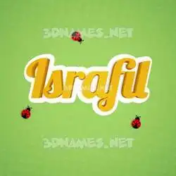 israfil in Ladybugs style - 3D name wallpaper