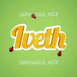iveth in Ladybugs style - 3D name wallpaper