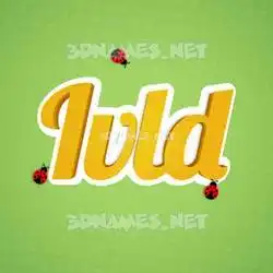 ivld in Ladybugs style - 3D name wallpaper