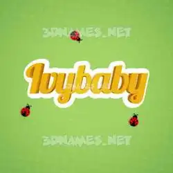 ivybaby in Ladybugs style - 3D name wallpaper