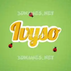 ivyso in Ladybugs style - 3D name wallpaper