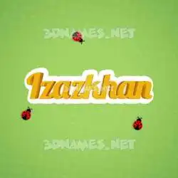 izazkhan in Ladybugs style - 3D name wallpaper