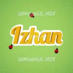 izhan in Ladybugs style - 3D name wallpaper