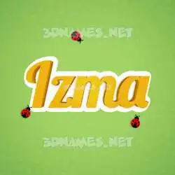 izma in Ladybugs style - 3D name wallpaper