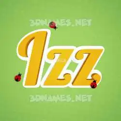 izz in Ladybugs style - 3D name wallpaper