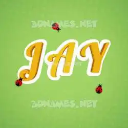 j a y in Ladybugs style - 3D name wallpaper