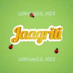 jaagriti in Ladybugs style - 3D name wallpaper