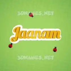 jaanam in Ladybugs style - 3D name wallpaper