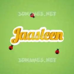 jaasleen in Ladybugs style - 3D name wallpaper