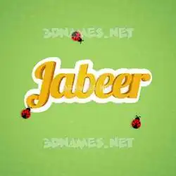 jabeer in Ladybugs style - 3D name wallpaper