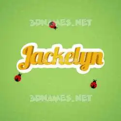 jackelyn in Ladybugs style - 3D name wallpaper