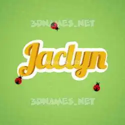 jaclyn in Ladybugs style - 3D name wallpaper