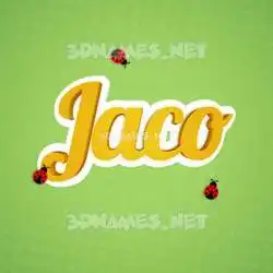 jaco in Ladybugs style - 3D name wallpaper