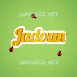 jadoun in Ladybugs style - 3D name wallpaper