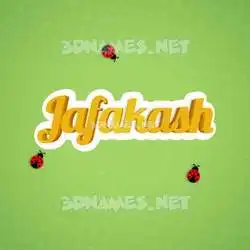 jafakash in Ladybugs style - 3D name wallpaper