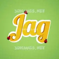 jag in Ladybugs style - 3D name wallpaper