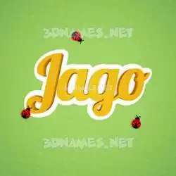 jago in Ladybugs style - 3D name wallpaper