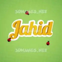 jahid in Ladybugs style - 3D name wallpaper