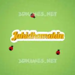 jahidhamahin in Ladybugs style - 3D name wallpaper