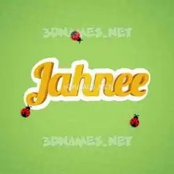 jahnee in Ladybugs style - 3D name wallpaper