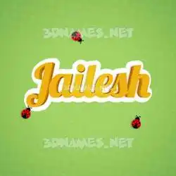 jailesh in Ladybugs style - 3D name wallpaper