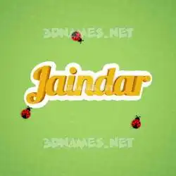 jaindar in Ladybugs style - 3D name wallpaper