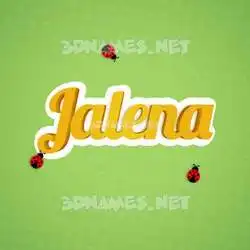 jalena in Ladybugs style - 3D name wallpaper