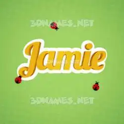 jamie in Ladybugs style - 3D name wallpaper