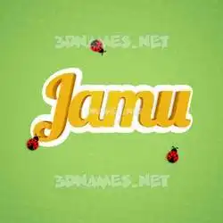 jamu in Ladybugs style - 3D name wallpaper