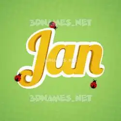 jan in Ladybugs style - 3D name wallpaper
