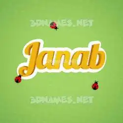 janab in Ladybugs style - 3D name wallpaper
