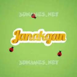 janakgan in Ladybugs style - 3D name wallpaper