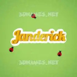 janderick in Ladybugs style - 3D name wallpaper