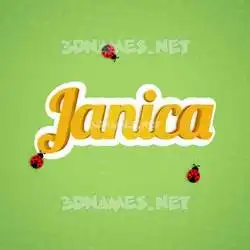 janica in Ladybugs style - 3D name wallpaper
