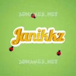 janikkz in Ladybugs style - 3D name wallpaper