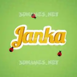 janka in Ladybugs style - 3D name wallpaper