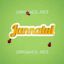 jannatul in Ladybugs style - 3D name wallpaper