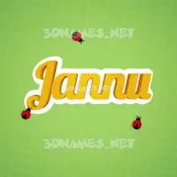 jannu in Ladybugs style - 3D name wallpaper
